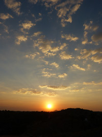 soleil couchant sur Todgarh